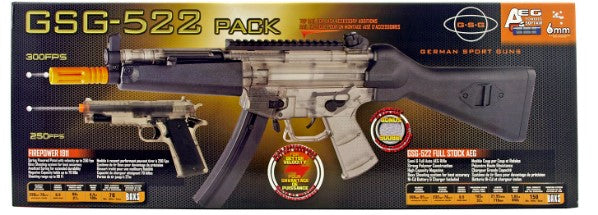 Electric Powered Fully Automatic Airsoft German Sport Gun Kit with Spring Assisted Pistol - Tophatter Daily Deals