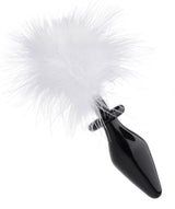 White Fluffer Bunny Tail Glass Anal Plug for Playful Sensation > Anal Range > Tail Butt Plugs - Tophatter Daily Deals