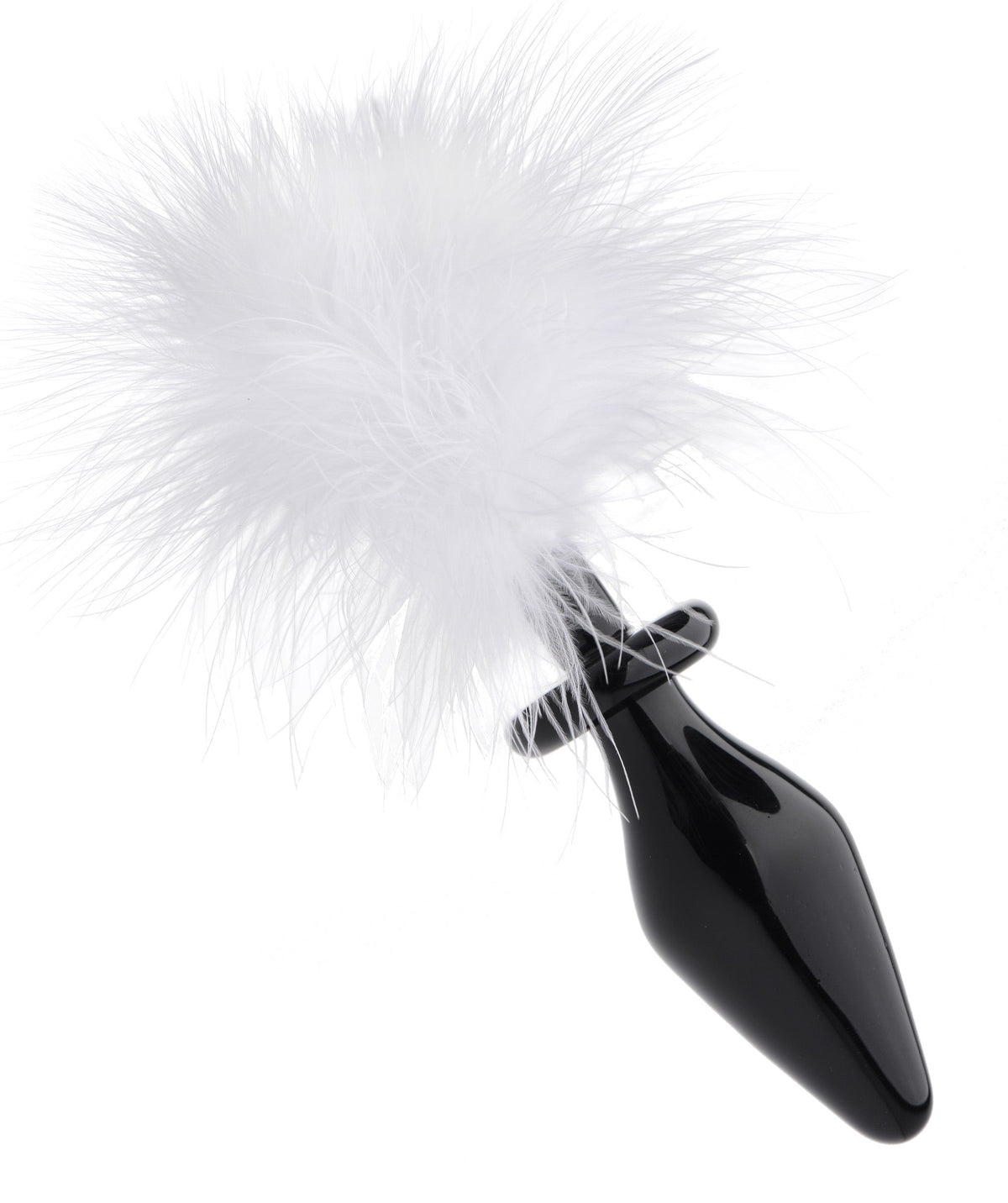 White Fluffer Bunny Tail Glass Anal Plug for Playful Sensation > Anal Range > Tail Butt Plugs - Tophatter Daily Deals