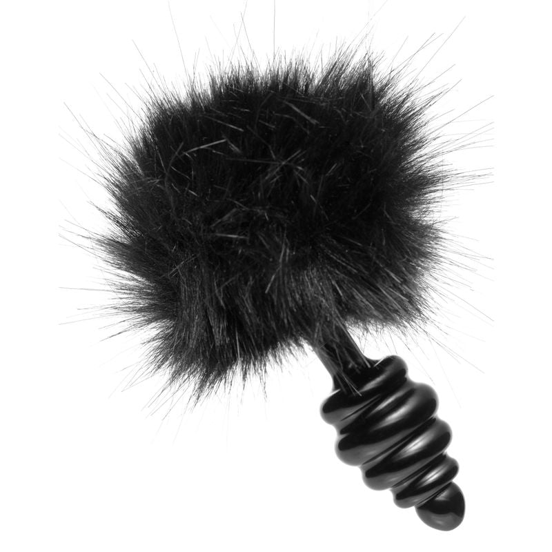 Black Bunny Tail Anal Plug with Fuzzy Tail and Tapered Tip > Anal Range > Tail Butt Plugs - Tophatter Daily Deals