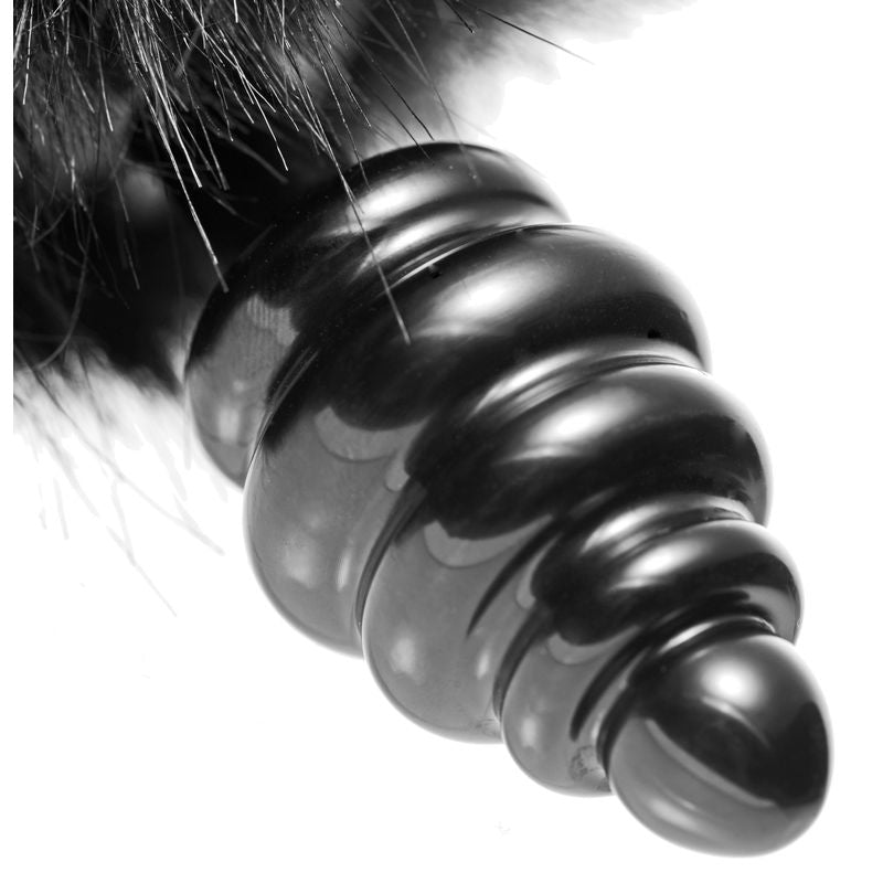Black Bunny Tail Anal Plug with Fuzzy Tail and Tapered Tip > Anal Range > Tail Butt Plugs - Tophatter Daily Deals
