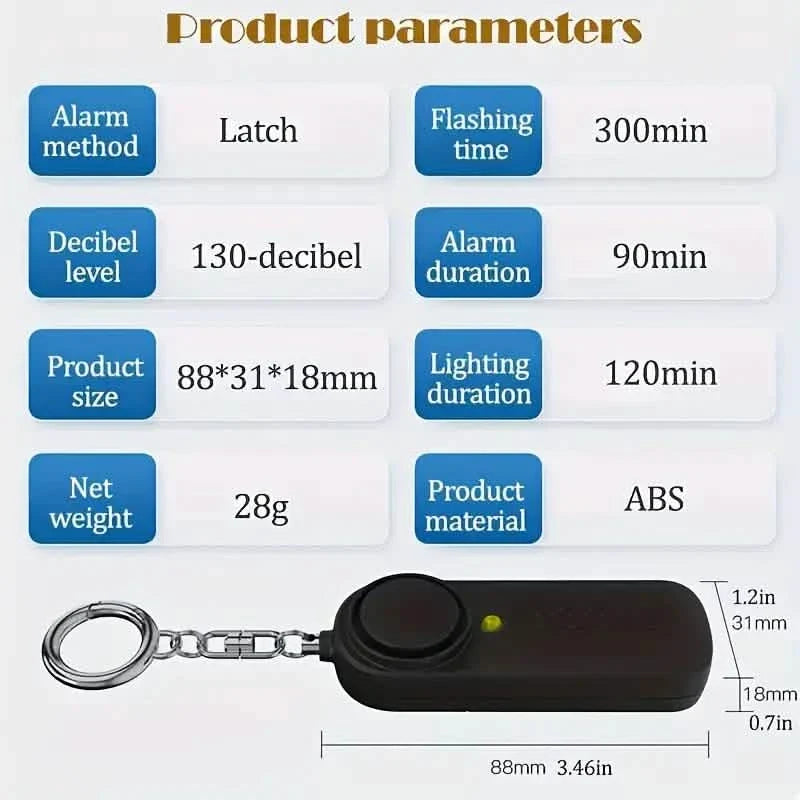 130dB Personal Security Alarm Smart Home & Security - Tophatter Daily Deals
