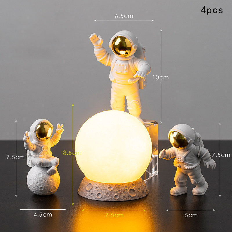 Astronaut Astronaut Series Birthday Gift Box Set Ornament Gold 3pcs moon light set 0 - Tophatter Daily Deals
