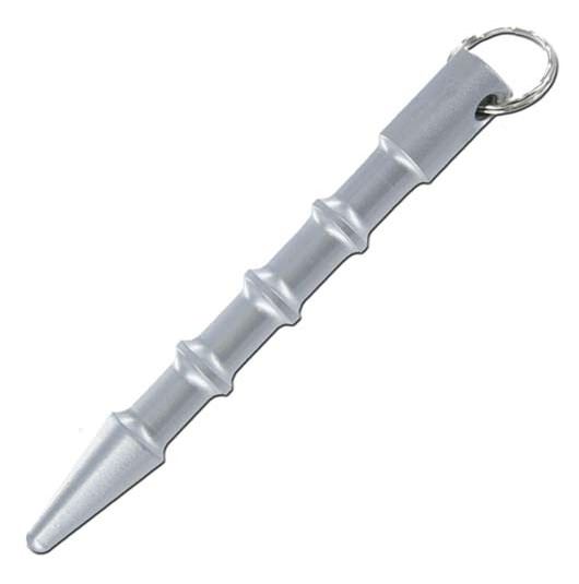 Kubotan Keychain with Silver Finish - Pointed Tip - TOPHATTER'S ARMORY DEALS Collectible Weapons - Tophatter Daily Deals