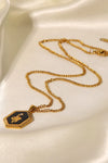 18K Gold Plated Snake Geometric Pendant Necklace Necklaces - Tophatter Daily Deals