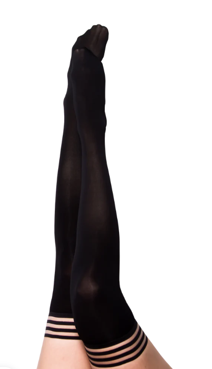 Kixies Danielle Solid Opaque Thigh Highs Size C > Clothes > Hosiery > Stockings - Tophatter Daily Deals