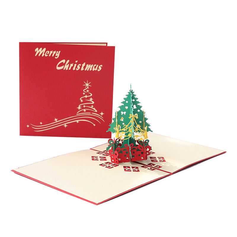 3d Christmas Greeting Card Stereo Christmas Tree Card Creative 0 - Tophatter Daily Deals