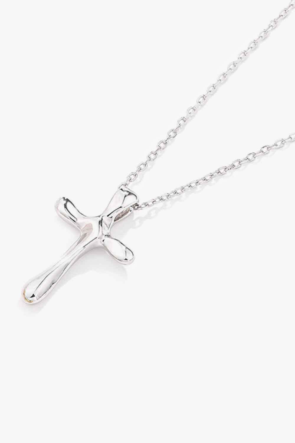 Cross Pendant 925 Sterling Silver Necklace Necklaces - Tophatter Daily Deals