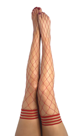 Kixies Claudia Large Diamond Fishnet Thigh Highs Size B > Clothes > Hosiery > Stockings - Tophatter Daily Deals