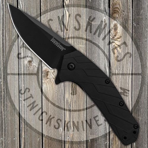 Kershaw Flock - Assisted Opening Knife - Black GFN Handle - Drop Point - 1330 Knives - Tophatter Daily Deals