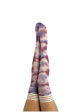 Kixies Madisen Tie-Dye Thigh Highs Size D Blue Pink Purple > Clothes > Hosiery > Stockings - Tophatter Daily Deals