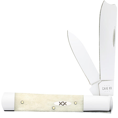 Case Razor Folding Knife - Natural Smooth Bone - 13316 Traditional Knives - Tophatter Daily Deals