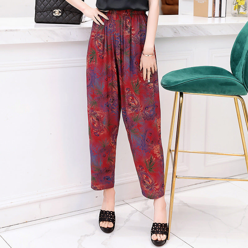 Bloomers plus size mother pants cotton linen pants 1color 0 - Tophatter Daily Deals