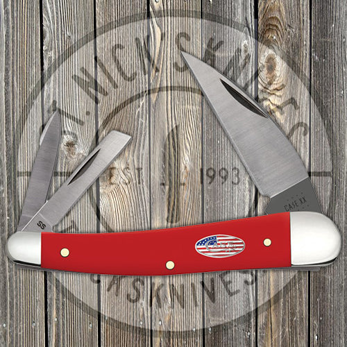 Case Seahorse Whittler - Red Delrin Handle - American Workman - 13457 Traditional Knives - Tophatter Daily Deals