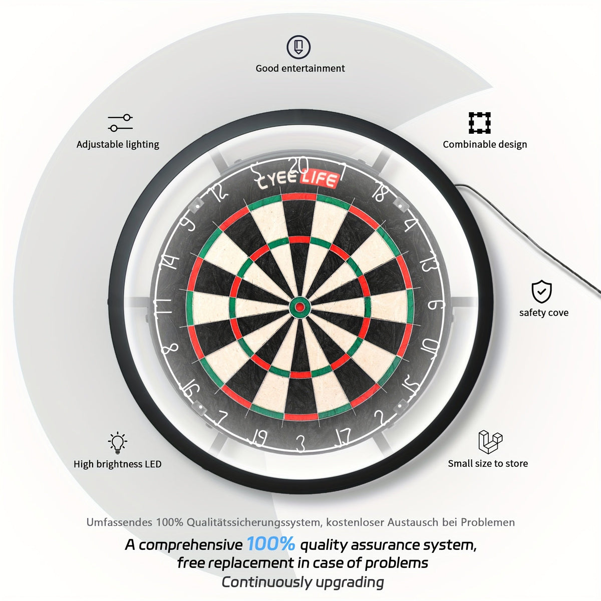 LED 360° Dartboard Light for Soft Tip Boards Sports & Outdoor - Tophatter Daily Deals