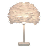 Bedroom Artistic Lamp Feather Table Lamp 0 - Tophatter Daily Deals