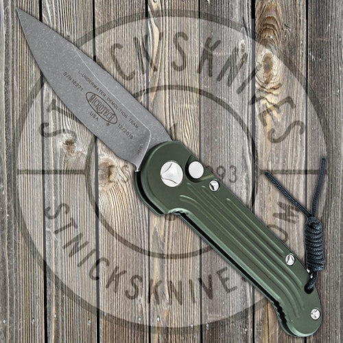 Microtech - LUDT - Standard Edge - Green Chassis - Apocalyptic Finish - 135-10APOD Automatic Knives - Tophatter Daily Deals