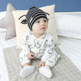 Autumn and winter flannel fleece warmth one-piece romper White 0 - Tophatter Daily Deals