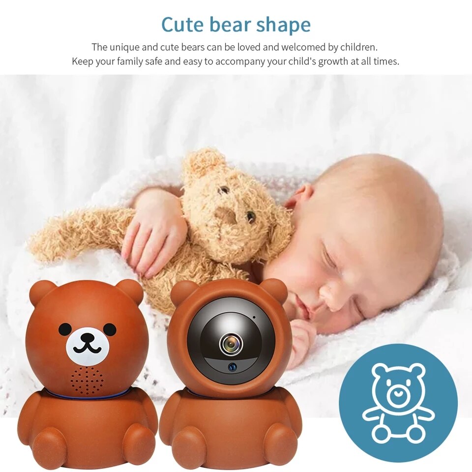 Bear Camera1080P Wifi IP Camera Auto Tracking IR Night Vision Home Security Camera 0 - Tophatter Daily Deals