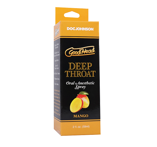 GoodHead Deep Throat Spray Mango 59ml - Flavorful Pleasure > Lube > Oral Gels & Sprays - Tophatter Daily Deals