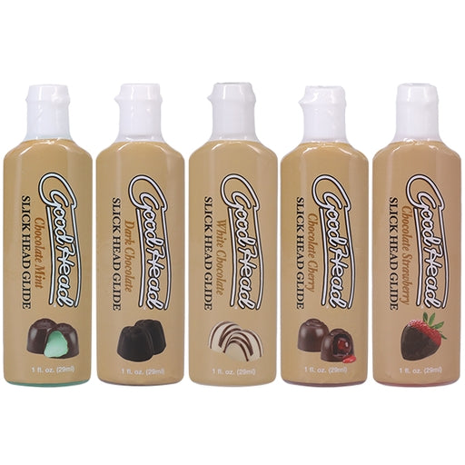 GoodHead Slick Head Glide – 5 Pack Water-Based Flavored Lubricant Set > Lube > Oral Gels & Sprays - Tophatter Daily Deals