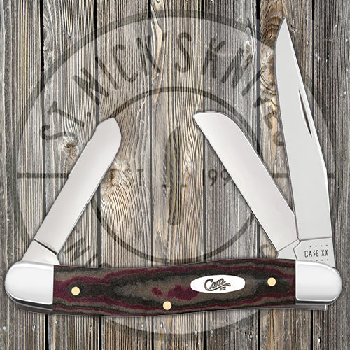 Case Medium Stockman - Chocolate, Brown, & Red Richlite Handle - 13622 Traditional Knives - Tophatter Daily Deals