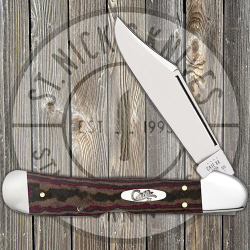 Case Copperlock - Chocolate, Brown, & Red Richlite Handle - 13624 Traditional Knives - Tophatter Daily Deals