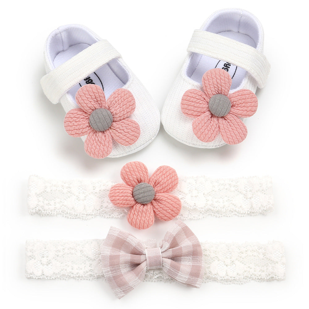 Baby Soft-Soled Toddler Shoes, Baby Shoes, Princess Shoes White 0 - Tophatter Daily Deals