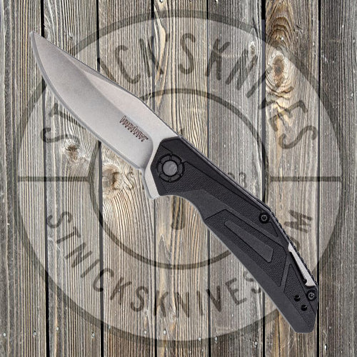 Kershaw - Camshaft - Assisted Opening - Black GFN Handles - Stainless Steel - Stonewashed Clip Point - 1370 Knives - Tophatter Daily Deals