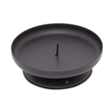 Traditional Black Metal Candle Holder Candle Plate | Pillar Candle Dish Candlestick | Round Votive Candle Holders Candle Holder - Tophatter Daily Deals