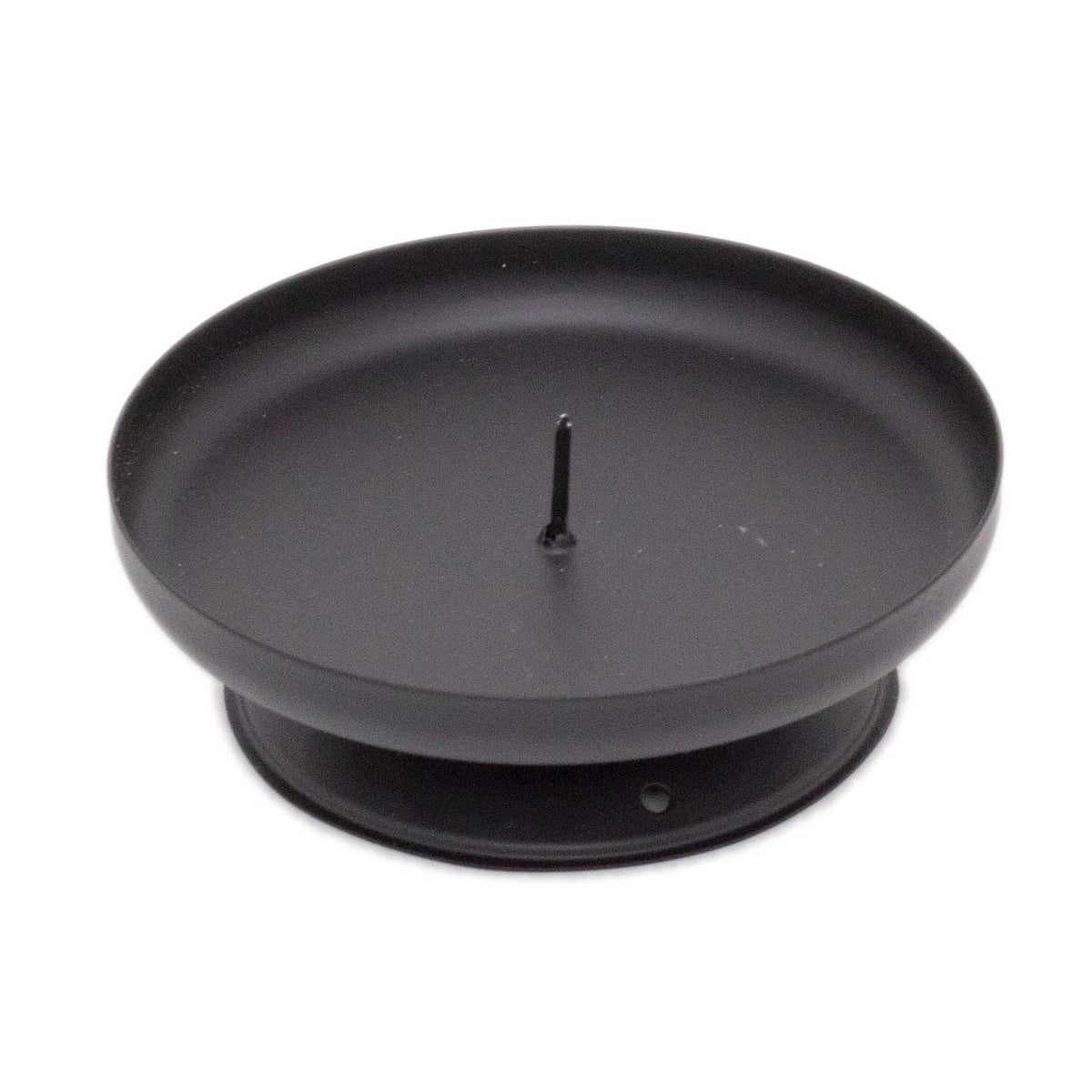 Traditional Black Metal Candle Holder Candle Plate | Pillar Candle Dish Candlestick | Round Votive Candle Holders Candle Holder - Tophatter Daily Deals