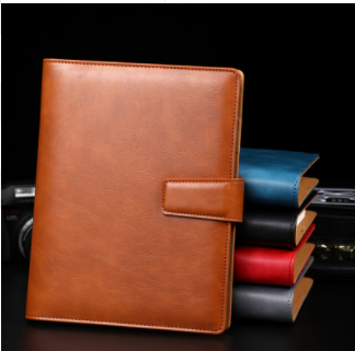 A5 leather buckle 6-hole clip notebook Brown 0 - Tophatter Daily Deals