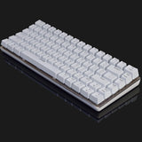 Black AK33rgb mechanical keyboard game keyboard desktop notebook full key no rush to eat chicken artifact keyboard Matt white cyan axis 0 - Tophatter Daily Deals