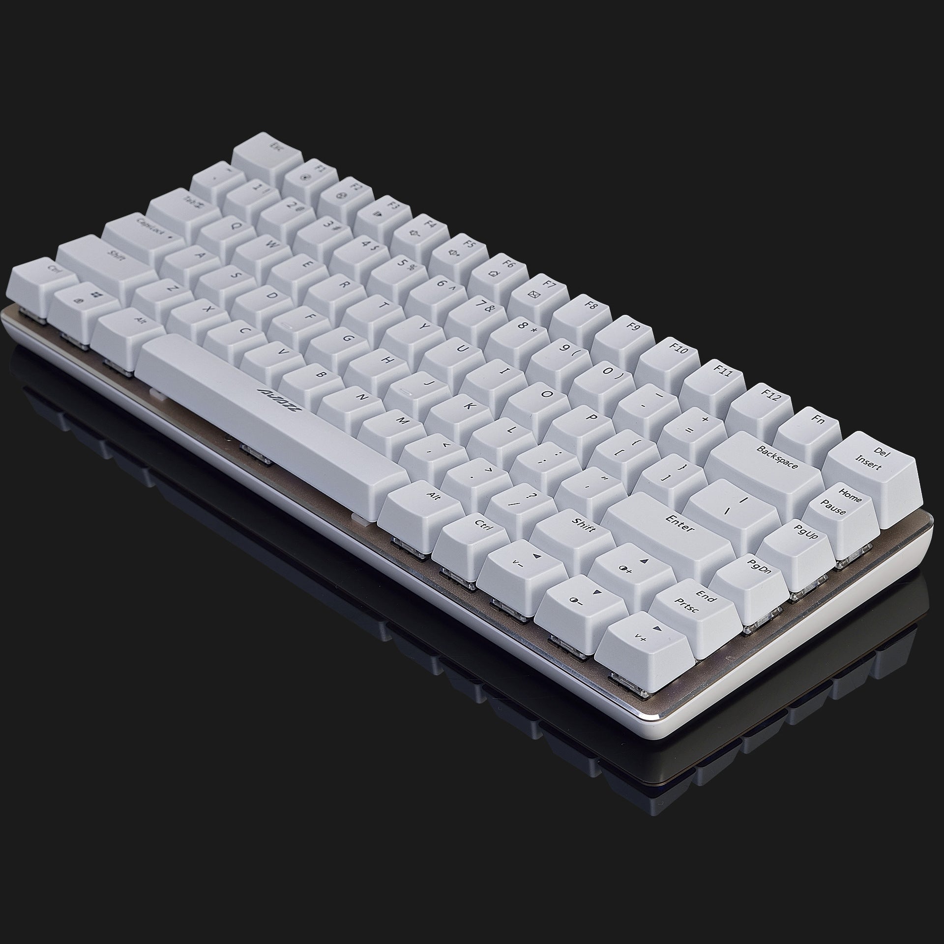Black AK33rgb mechanical keyboard game keyboard desktop notebook full key no rush to eat chicken artifact keyboard Matt white cyan axis 0 - Tophatter Daily Deals