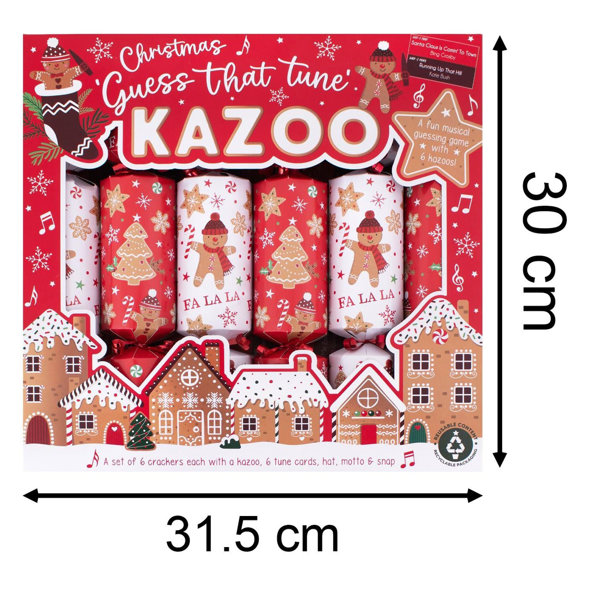 Gingerbread Kazoo Christmas Game Crackers | Set of 6 Musical Christmas Crackers Christmas Cracker - Tophatter Daily Deals