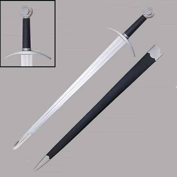 Dark Prince Medieval Knight Crusade Sword With Scabbard - Tophatter's Guns'N'Weapons Store Collectible Weapons - Tophatter Daily Deals