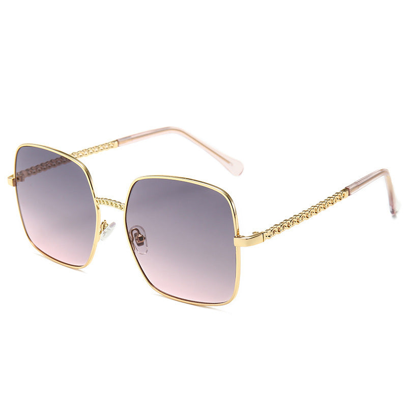 Big frame net red sunglasses Grey 0 - Tophatter Daily Deals