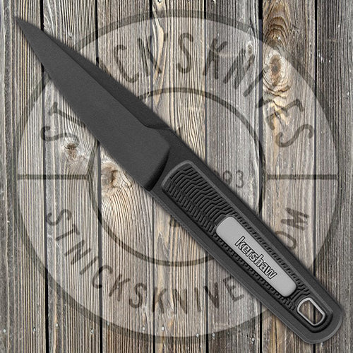 Kershaw Electron - Polymer Fixed Blade - Black Handles - Spear Point - 1396 Knives - Tophatter Daily Deals