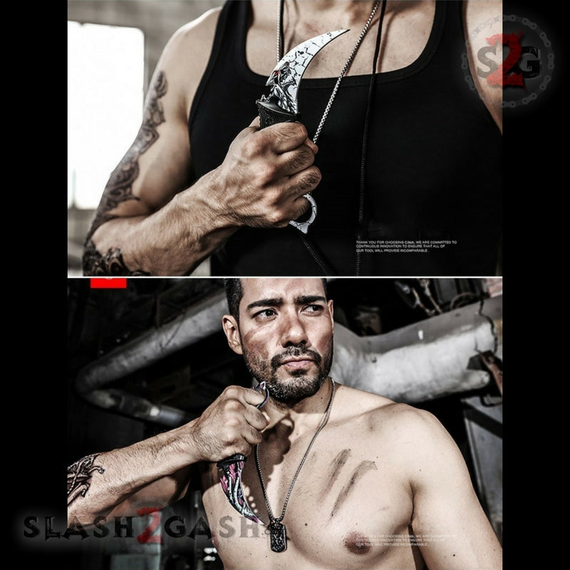 Hyper Beast 2pc Set CSGO Butterfly Knife + Elite Karambit SAVE $10 Knife-Balisong - Tophatter Daily Deals