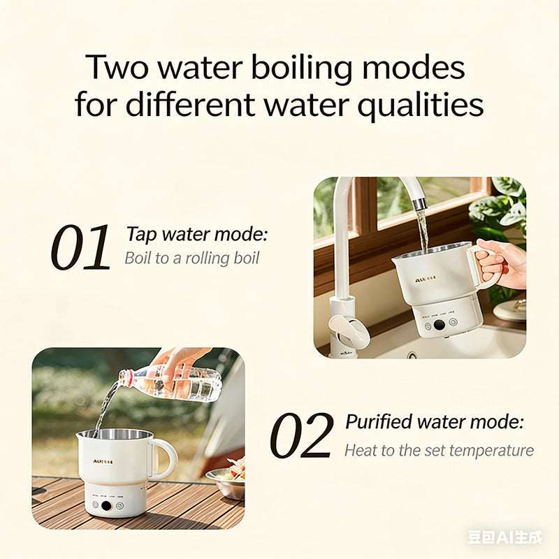 Portable Folding Electric Kettle Electric Kettles - Tophatter Daily Deals