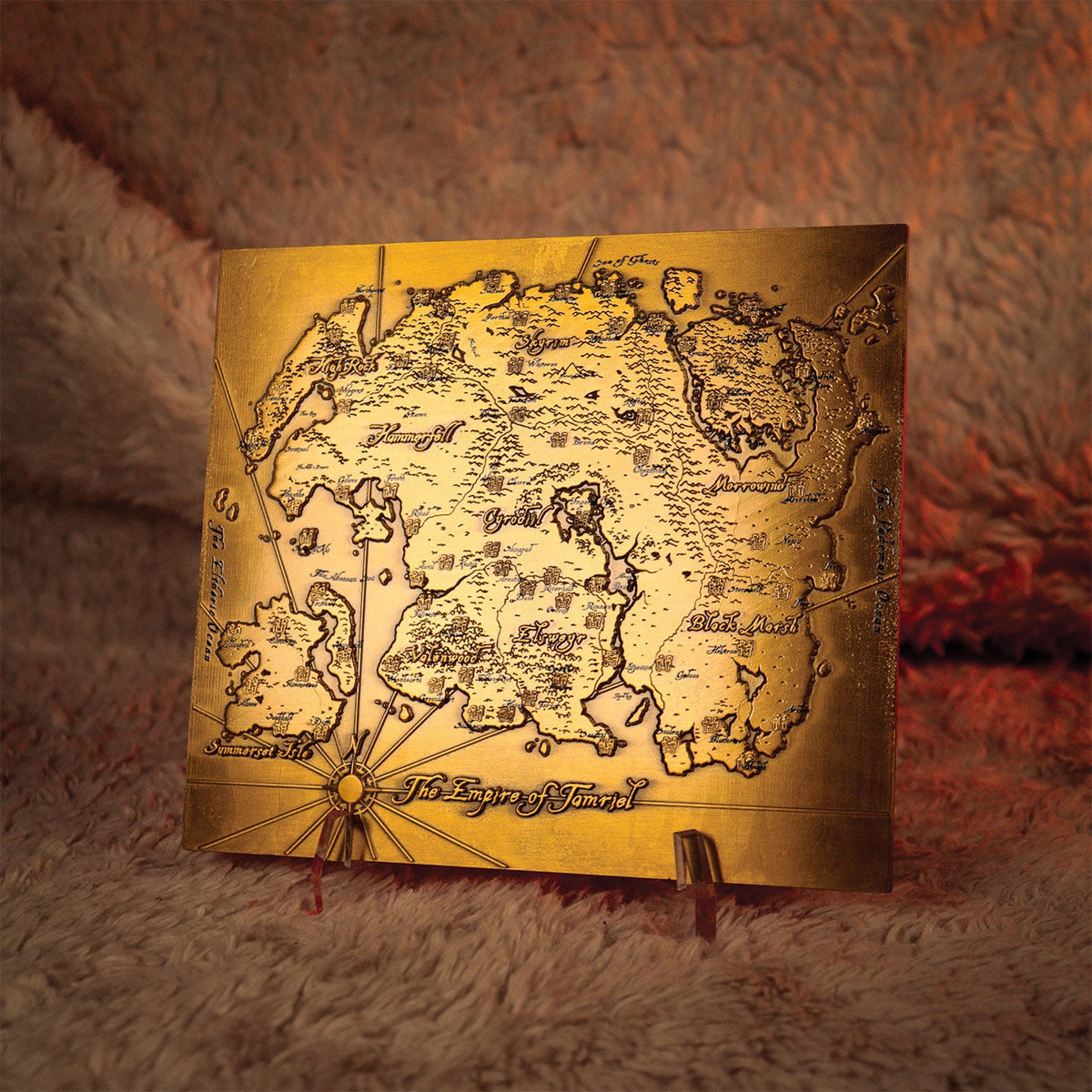 The Elder Scrolls – Limited Edition Metal Map of Tamriel Collectible - Tophatter Daily Deals