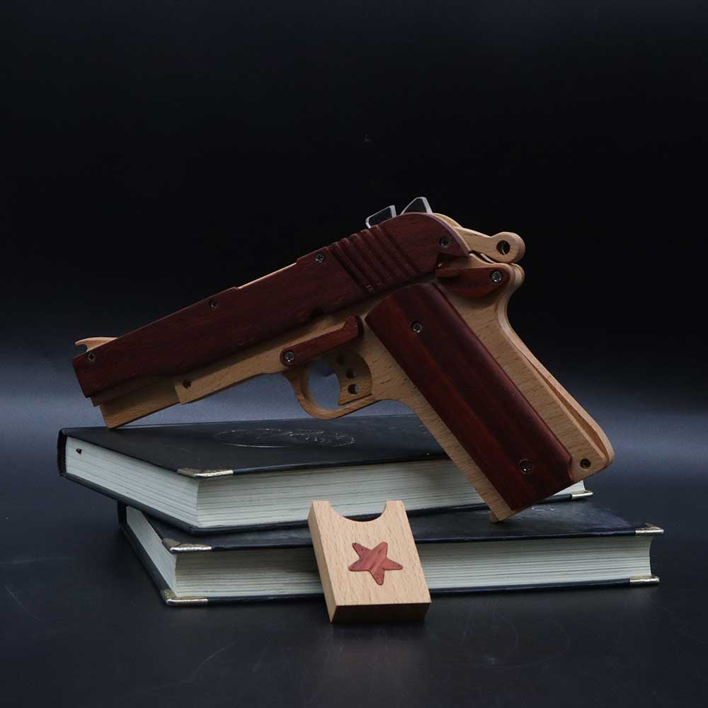 M1911 Wooden Rubber Band Gun Model - Tophatter Daily Deals