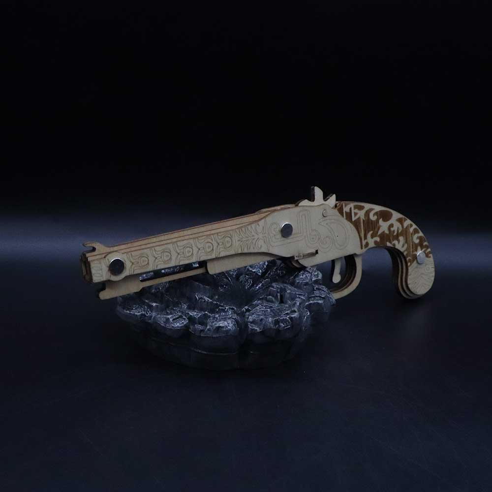 Assembled Firelock Wooden Rubber Band Gun Model Kit - Tophatter Daily Deals