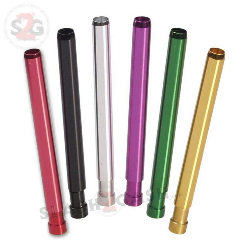 Metal Cigarette Shape One Hitter w/ Eject Dug Out - 3