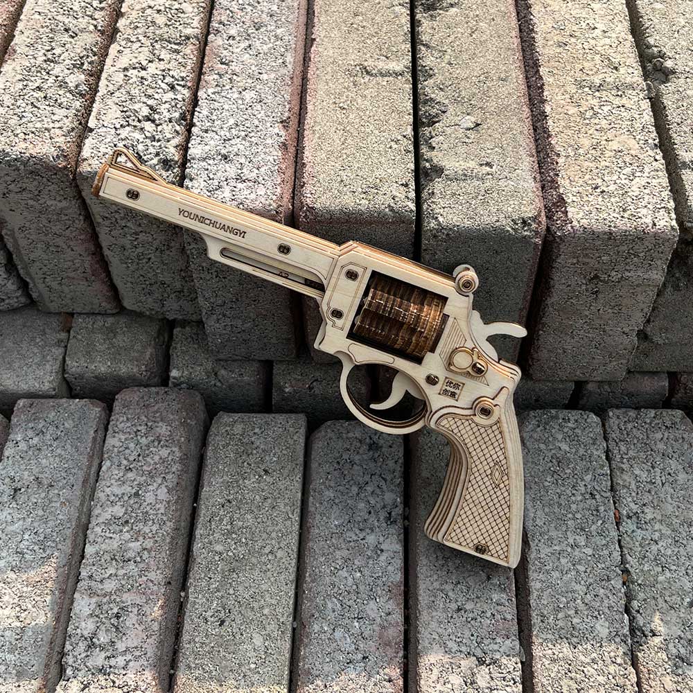 Revolver Wooden Model Kit S&W Gun - Tophatter Daily Deals