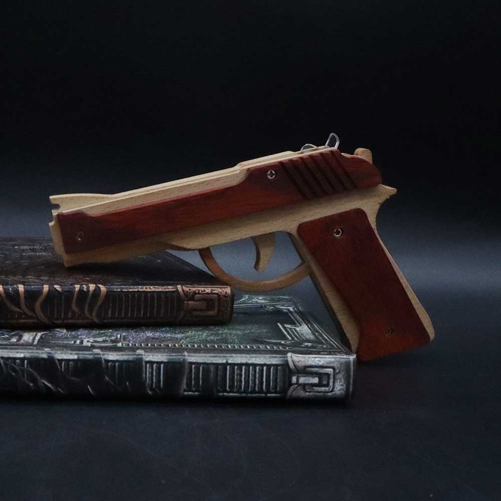 Wooden M9 Replica Rubber Band Gun - Tophatter Daily Deals