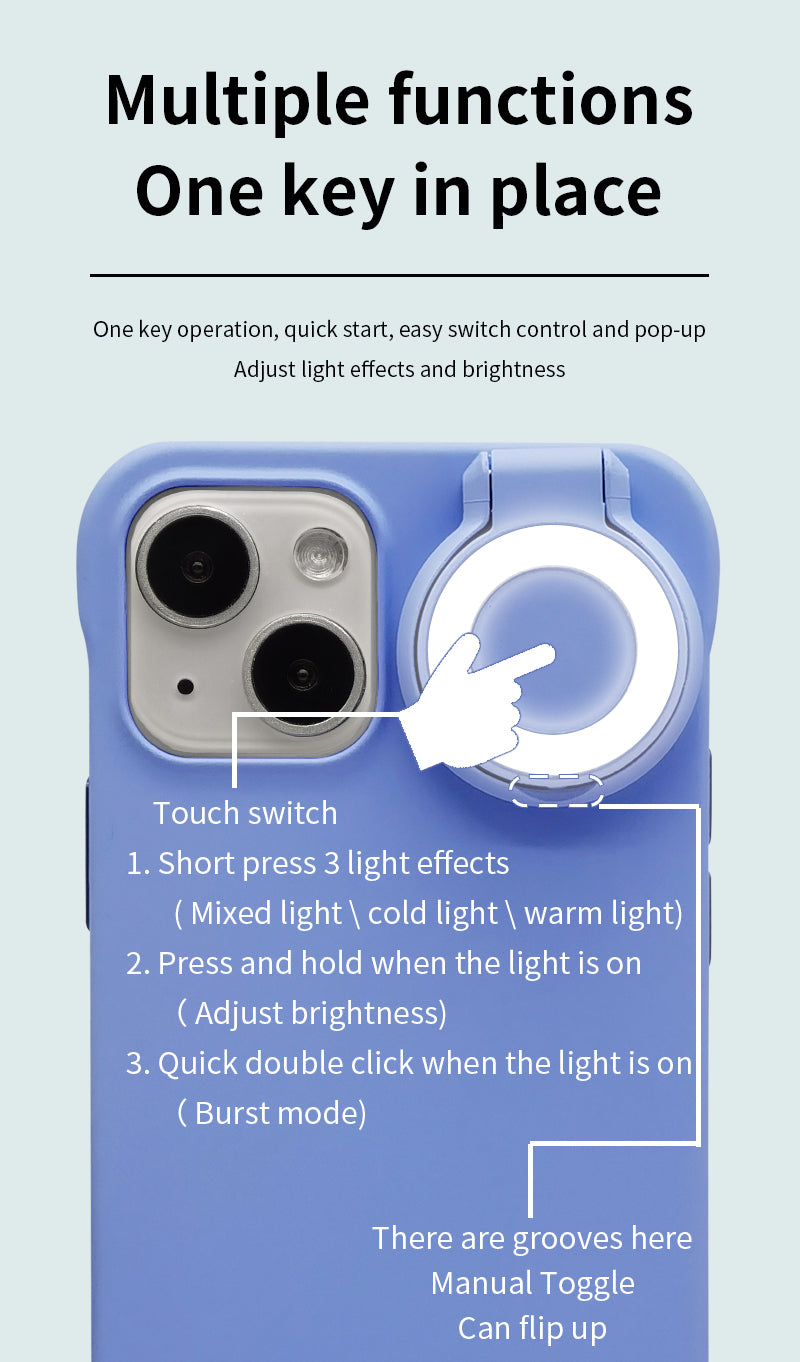 Ring Selfie Flip Light iPhone Case - 3 Colors Phone Cases - Tophatter Daily Deals