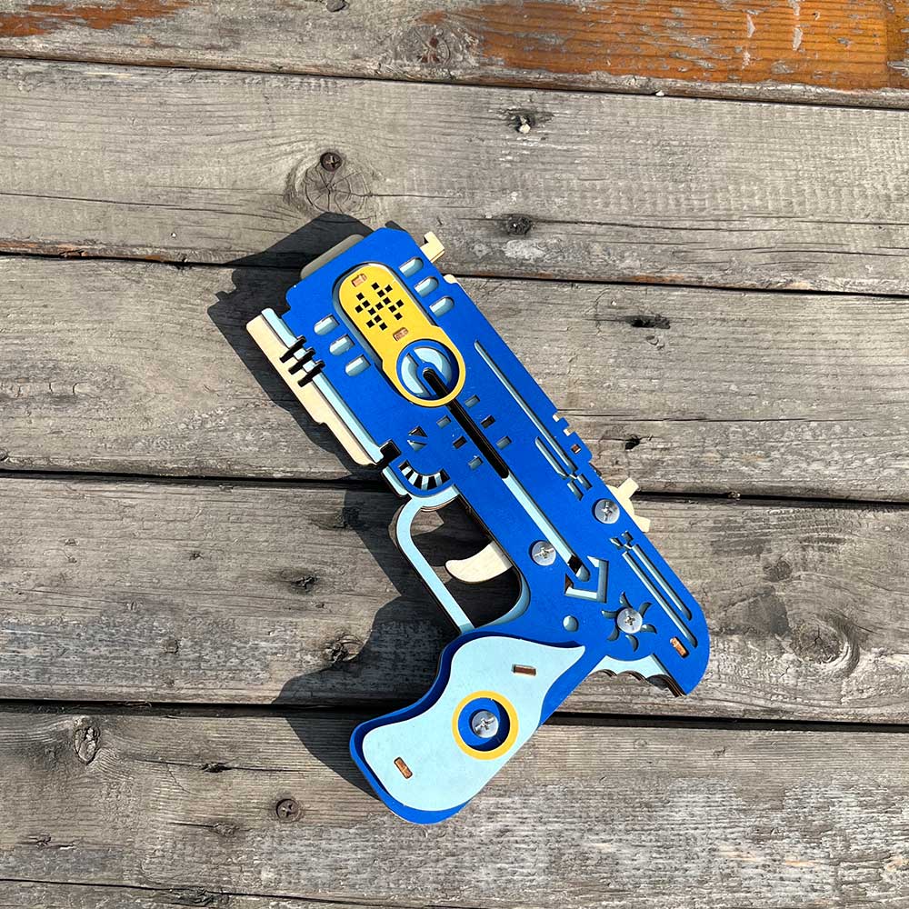 Wooden Kit Training Dragon Rubber Band Pistol Model Kit - Tophatter Daily Deals