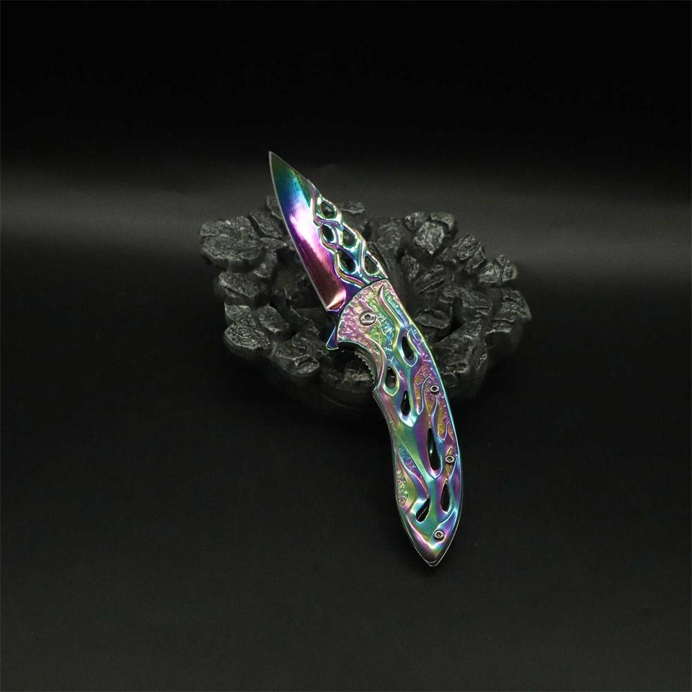 Fantastic Flame Shape Folding Knife - Tophatter Daily Deals