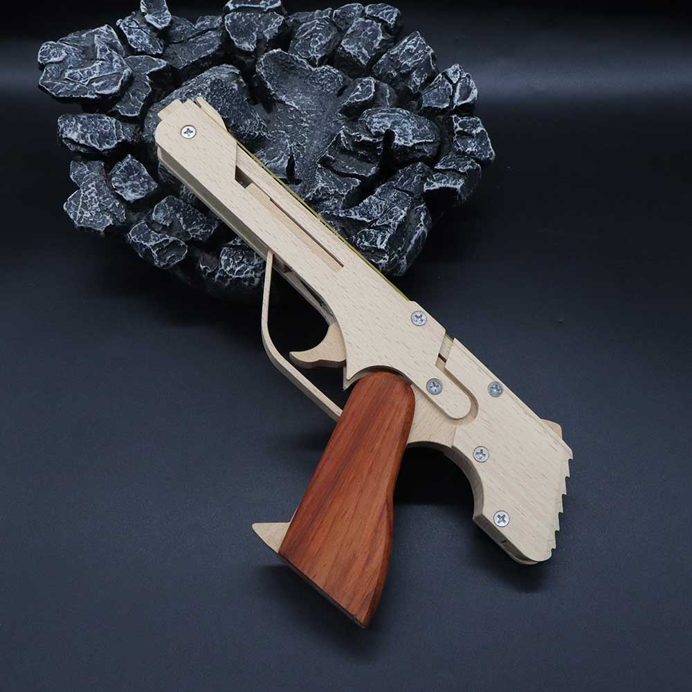 Wooden Assembled Flying Eagle Solid Wood Pistol - Tophatter Daily Deals